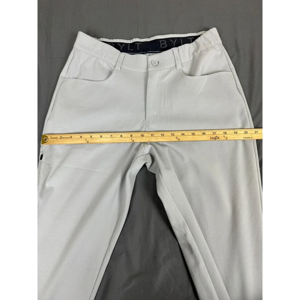 Bylt Lux Slim Fit Pants Fawn Grey Mens 32x30 2-Way Stretch UPF50 MBP0635